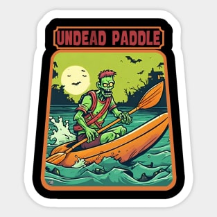 Zombie kayak undead paddle Sticker